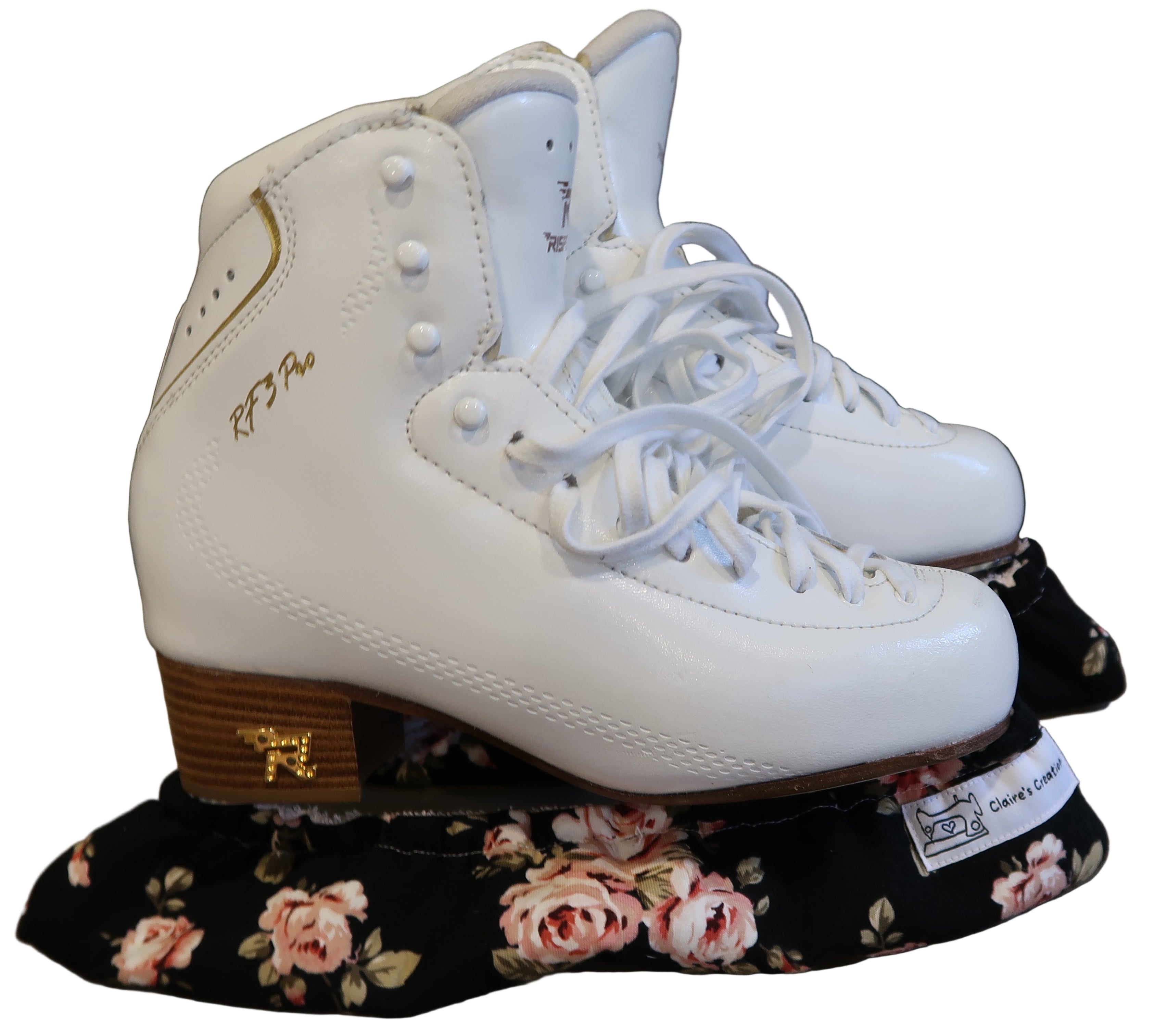 Black Floral Ice Skate Soakers