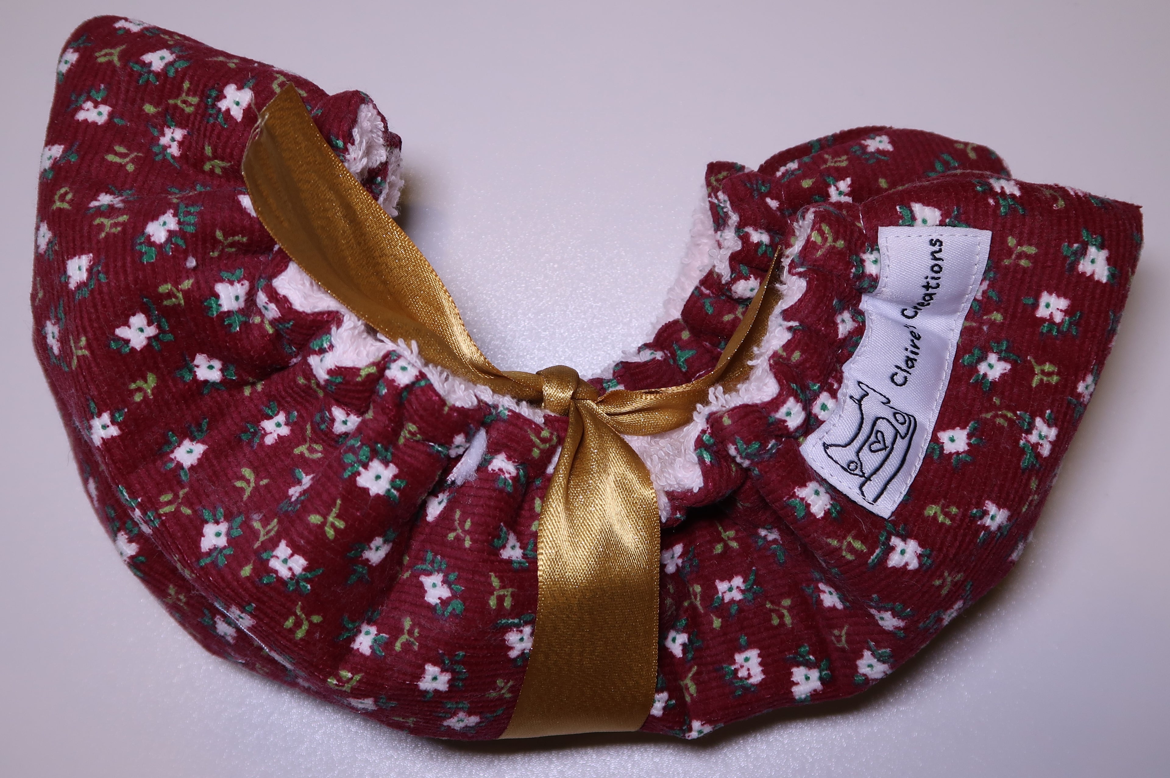 Burgandy Floral Ice Skate Soakers