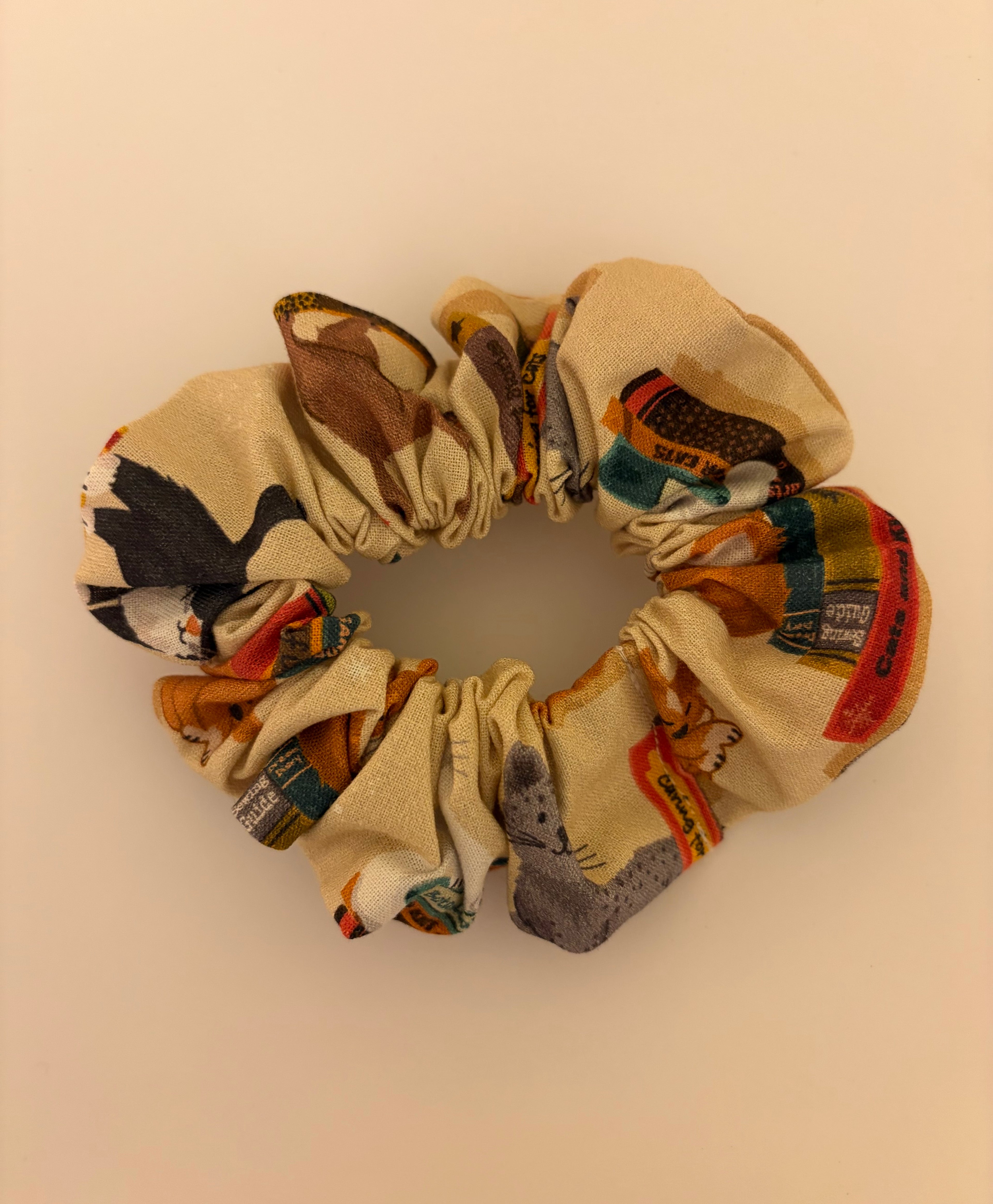 Books & Cats Hair Scrunchy