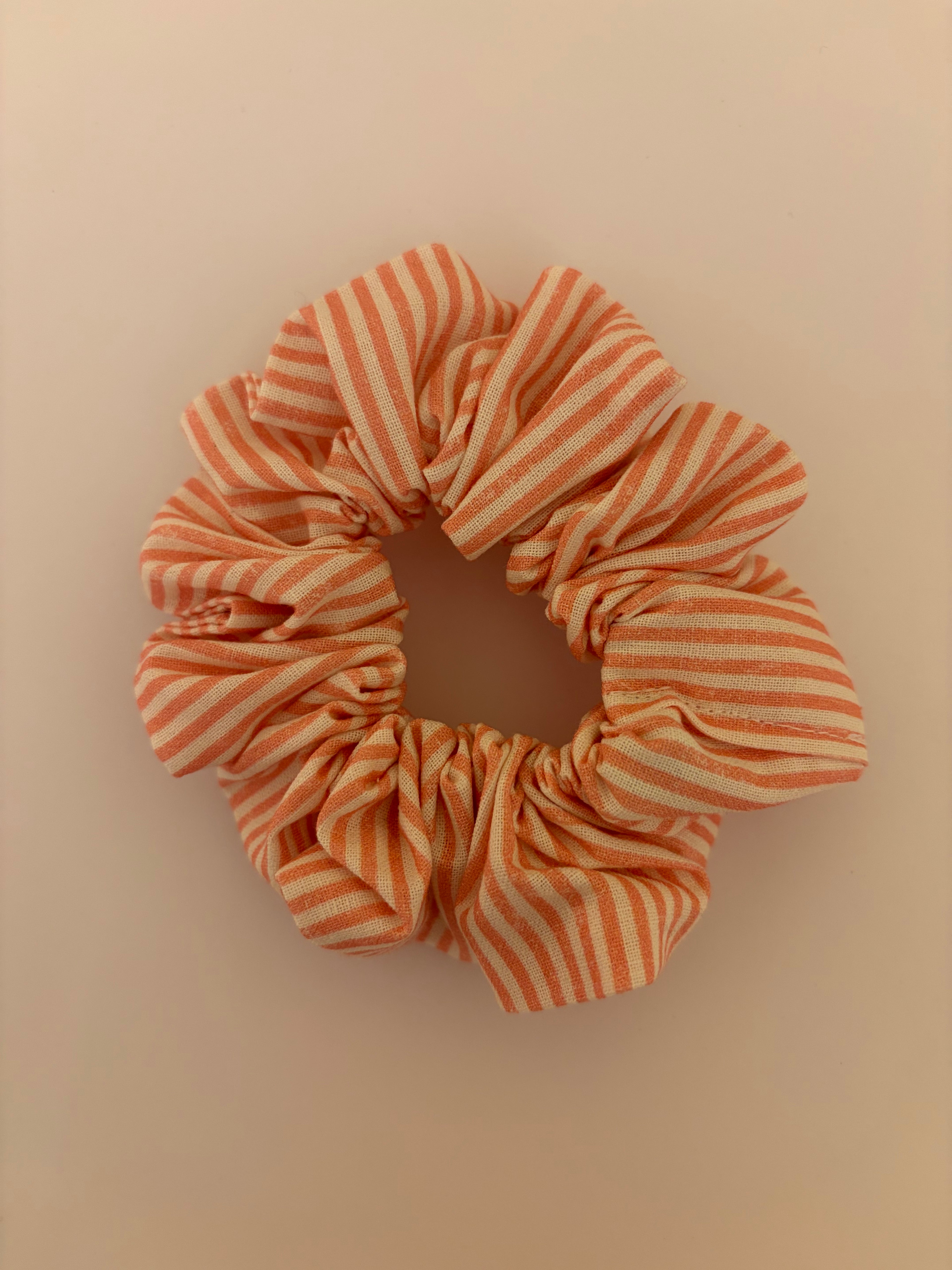 Pink Stripe Hair Scrunchy